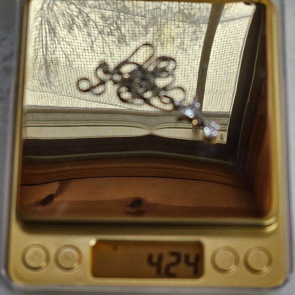 S 925 Sterling Silver Cubic‎ Zirconia Drop Pendant Box Chain Necklace Cat Mouse - Picture 14 of 15
